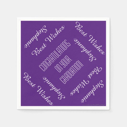 Serviette En Papier Papier serviettes, Graduation Party Répéter les no (Devant)