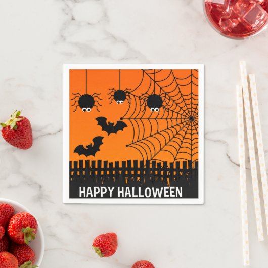 Serviette En Papier Papier-serviettes-Halloween (En situation)