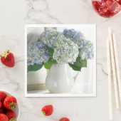 Serviette En Papier Papier serviettes-hydrangées (En situation)