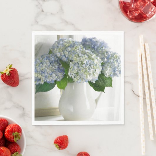 Serviette En Papier Papier serviettes-hydrangées (En situation)