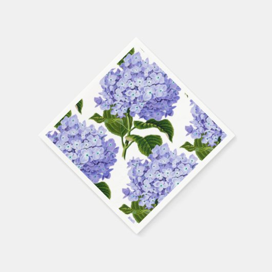 Serviette En Papier Papier serviettes-Hydrangées bleu (Coin)