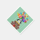 Serviette En Papier Papier serviettes, Joyeuse bande de pingouins d'an (Coin)