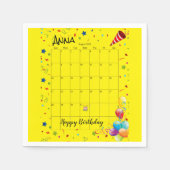 Serviette En Papier Papier serviettes, Joyeux anniversaire août 2022 J (Devant)