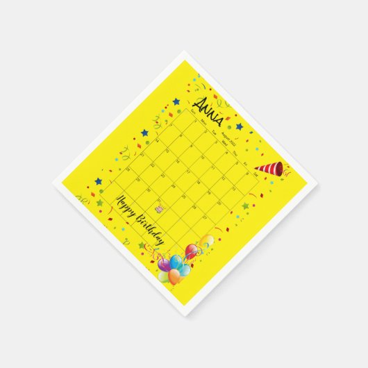 Serviette En Papier Papier serviettes, Joyeux anniversaire août 2022 J (Coin)