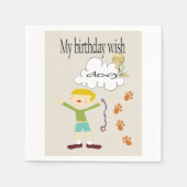 Serviette En Papier Papier serviettes, Joyeux Anniversaire En attente (Devant)