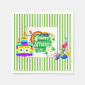 Serviette En Papier Papier serviettes, Joyeux anniversaire St. Patrick (Devant)