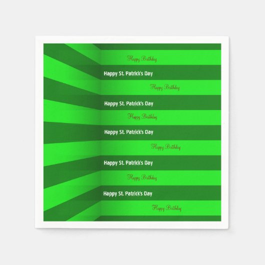 Serviette En Papier Papier serviettes, Joyeux anniversaire St. Patrick (Devant)