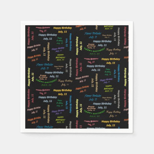 Serviette En Papier Papier serviettes Juillet, 11 Anniversaire (Devant)