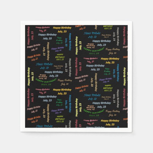 Serviette En Papier Papier serviettes Juillet, 23 Anniversaire (Devant)