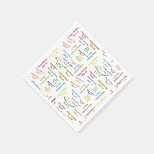 Serviette En Papier Papier serviettes mai, 20 Anniversaire (Coin)