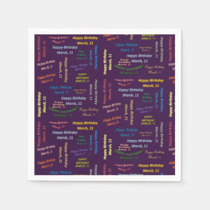 Serviette En Papier Papier serviettes Mars, 11 Anniversaire
