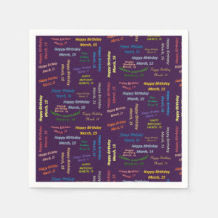 Serviette En Papier Papier serviettes Mars, 15 Anniversaire