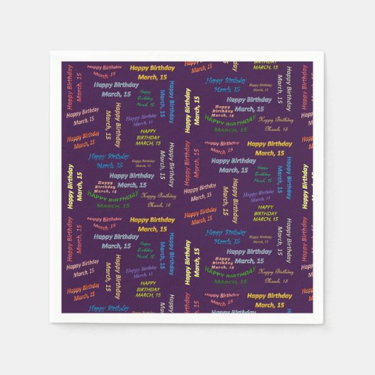 Serviette En Papier Papier serviettes Mars, 15 Anniversaire (Devant)