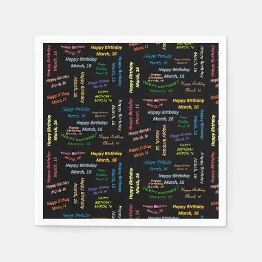 Serviette En Papier Papier serviettes Mars, 16 Anniversaire (Devant)