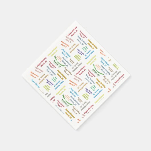 Serviette En Papier Papier serviettes Mars, 20 Anniversaire (Coin)