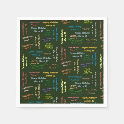 Serviette En Papier Papier serviettes Mars, 23 Anniversaire (Devant)