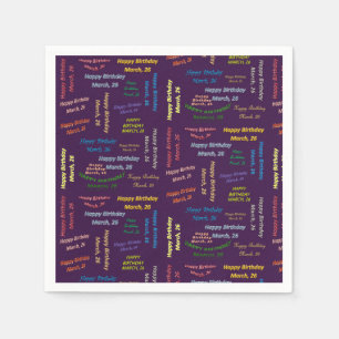 Serviette En Papier Papier serviettes Mars, 26 Anniversaire