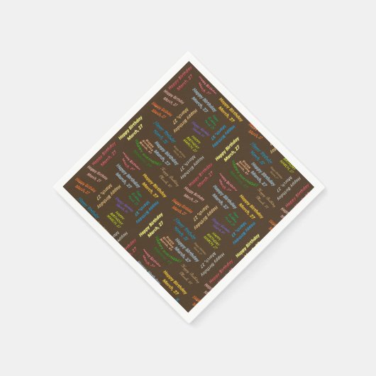 Serviette En Papier Papier serviettes Mars, 27 Anniversaire (Coin)