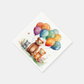 Serviette En Papier Papier serviettes mignonette Animaux Fête (Coin)