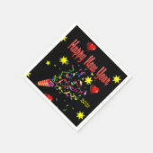 Serviette En Papier Papier serviettes, Noir Bonne Année 2021 (Coin)