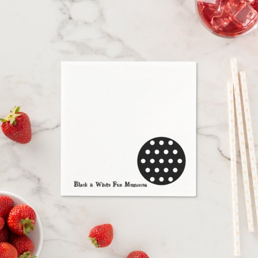 Serviette En Papier Papier serviettes, noir et blanc souvenirs amusant (En situation)