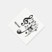 Serviette En Papier Papier serviettes, notes de musique (Coin)