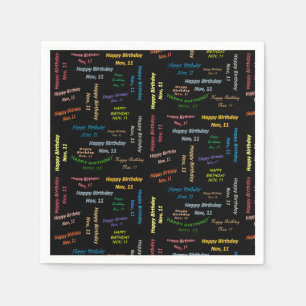 Serviette En Papier Papier serviettes Novembre, 11 Anniversaire