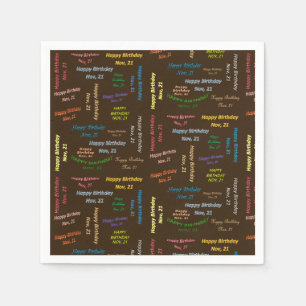 Serviette En Papier Papier serviettes Novembre, 21 Anniversaire