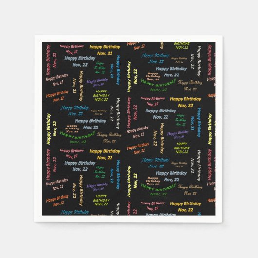 Serviette En Papier Papier serviettes Novembre, 22 Anniversaire (Devant)