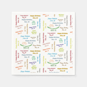 Serviette En Papier Papier serviettes Novembre, 25 Anniversaire