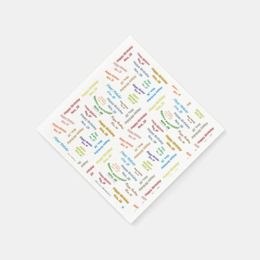 Serviette En Papier Papier serviettes Novembre, 28 Anniversaire (Coin)