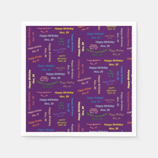 Serviette En Papier Papier serviettes Novembre, 30 Anniversaire (Devant)