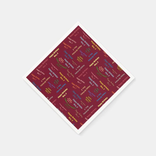 Serviette En Papier Papier serviettes Novembre, 5 Anniversaire (Coin)