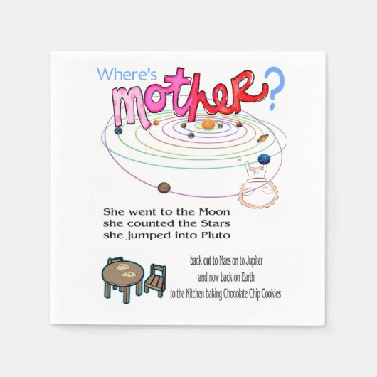 Serviette En Papier Papier serviettes Où est Mère ? (Devant)