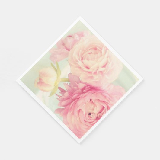 Serviette En Papier Papier serviettes-pivoines (Coin)