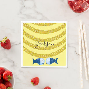 Serviette En Papier Papier serviettes, Poisson de la chaîne d'or