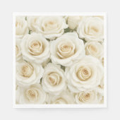Serviette En Papier Papier serviettes - Roses blanches (Devant)