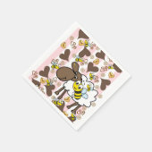 Serviette En Papier Papier Serviettes, Roses et Blancs Beep Beep (Coin)