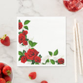 Serviette En Papier Papier serviettes-Roses rouges (En situation)