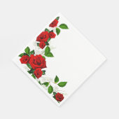 Serviette En Papier Papier serviettes-Roses rouges (Coin)
