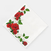 Serviette En Papier Papier serviettes-Roses rouges (Coin)