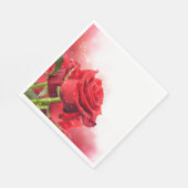 Serviette En Papier Papier serviettes-Roses rouges (Coin)