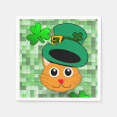 Serviette En Papier Papier serviettes St. Patrick's Day Chat (Devant)