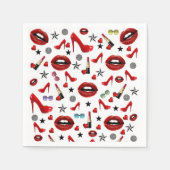 Serviette En Papier Papier serviettes, talons rouges lèvres Lipstick (Devant)