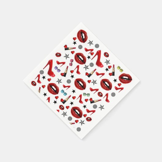 Serviette En Papier Papier serviettes, talons rouges lèvres Lipstick (Coin)