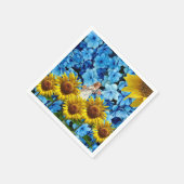 Serviette En Papier Papier serviettes, tournesol Angel Bleu noir Flora (Coin)