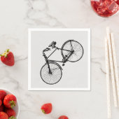 Serviette En Papier papier serviettes vélo blanc noir (En situation)