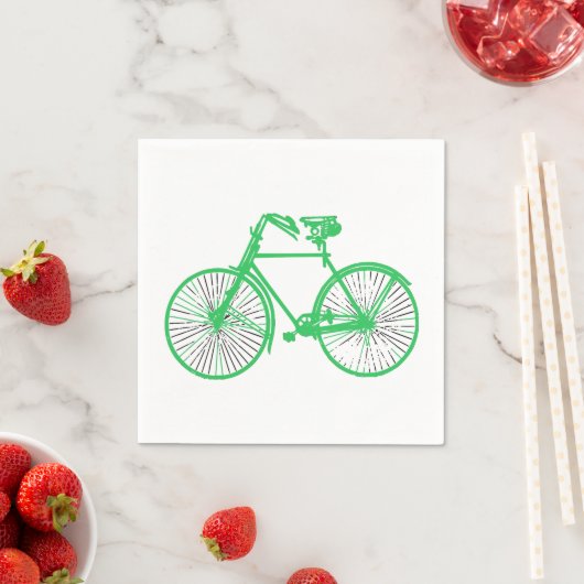 Serviette En Papier papier serviettes vélo blanc vert (En situation)