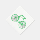 Serviette En Papier papier serviettes vélo blanc vert (Coin)