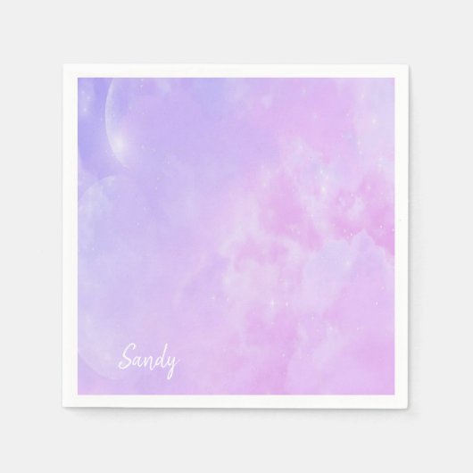 Serviette En Papier Papier serviettes violet (Devant)